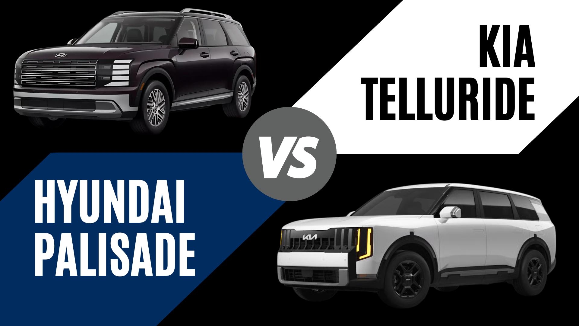 2026 Hyundai Palisade and 2027 Kia Telluride comparison showing SUV features, design, and capability in North Little Rock, Arkansas