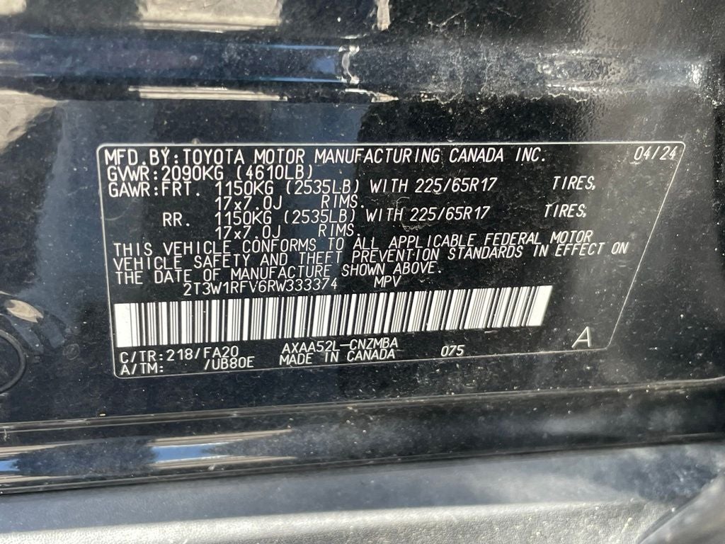 2024 Toyota RAV4 XLE - BLIND SPOT MONITOR / 7 INCH DISPLAY