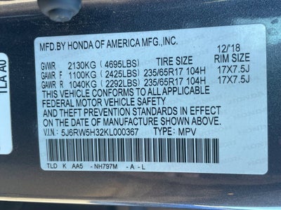 2019 Honda CR-V LX - 32 MPG / KEYLESS ENTRY