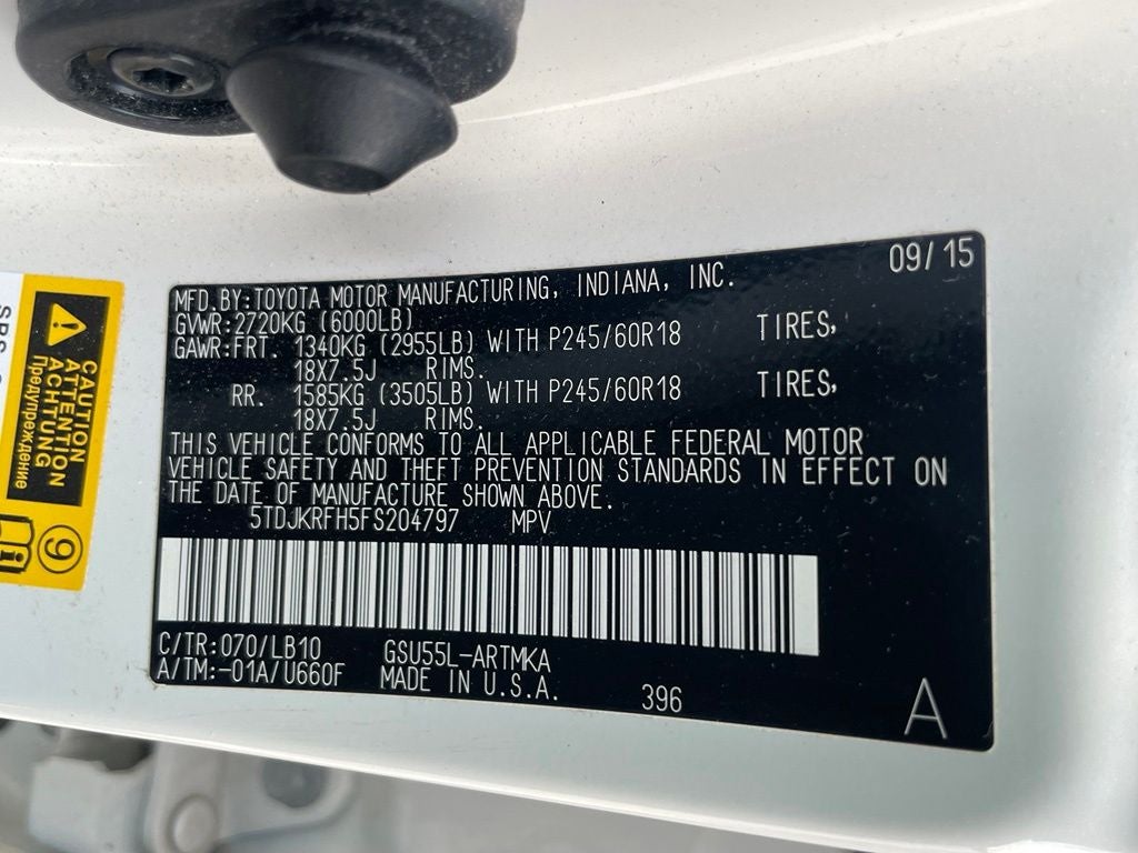 2015 Toyota Highlander XLE V6 - POWER MOONROOF / NAVIGATION