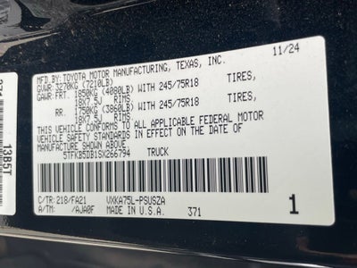 2025 Toyota Tundra SR