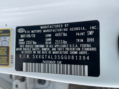 2016 Kia Optima LX - BLIND SPOT DETECTION / POWER DRIVER'S SEAT