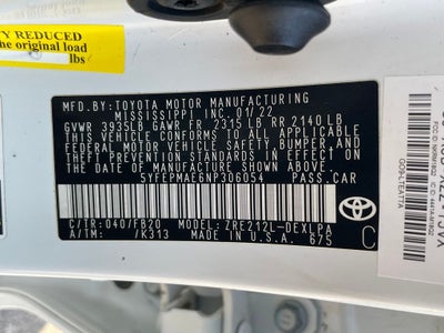 2022 Toyota Corolla LE - 38 MPG / KEYLESS ENTRY