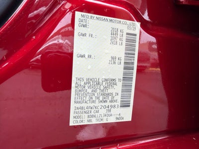 2019 Nissan Altima 2.5 Platinum CLEAN CARFAX