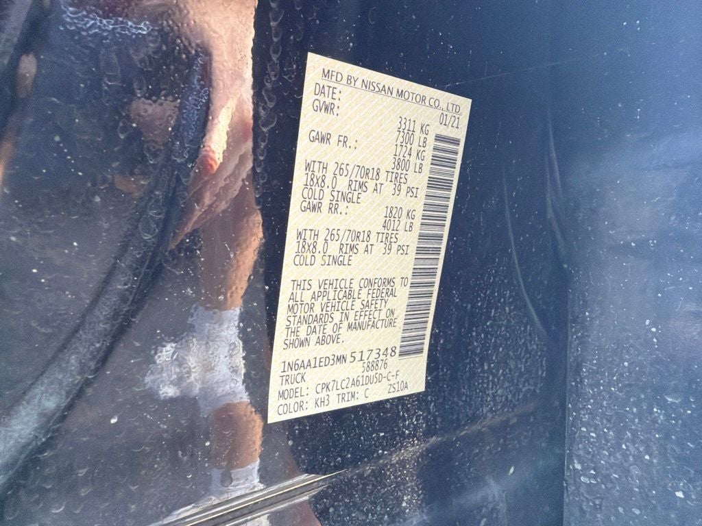2021 Nissan Titan SV CLEAN CARFAX 1-OWNER