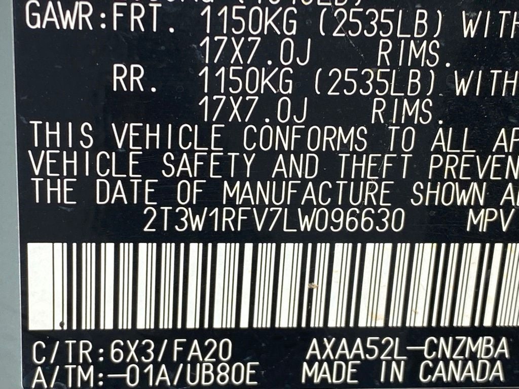 2020 Toyota RAV4 XLE