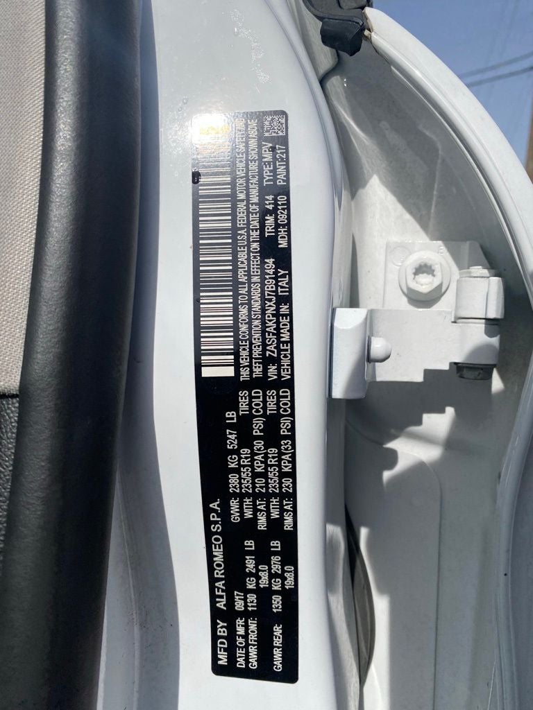 2018 Alfa Romeo Stelvio Base