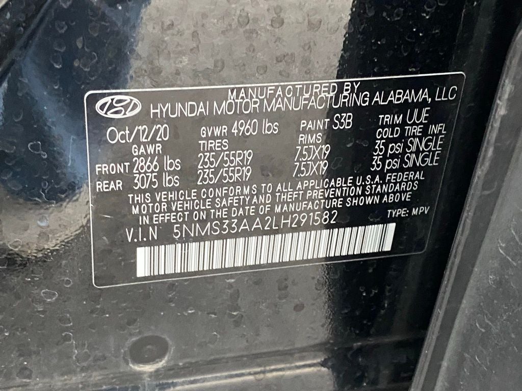 2020 Hyundai SANTA FE SEL