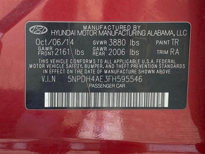 2015 Hyundai ELANTRA SE