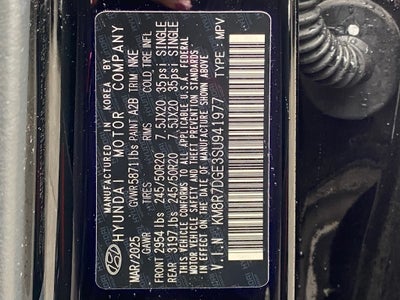 2025 Hyundai PALISADE Calligraphy Night Edition AWD BLACK ON BLACK