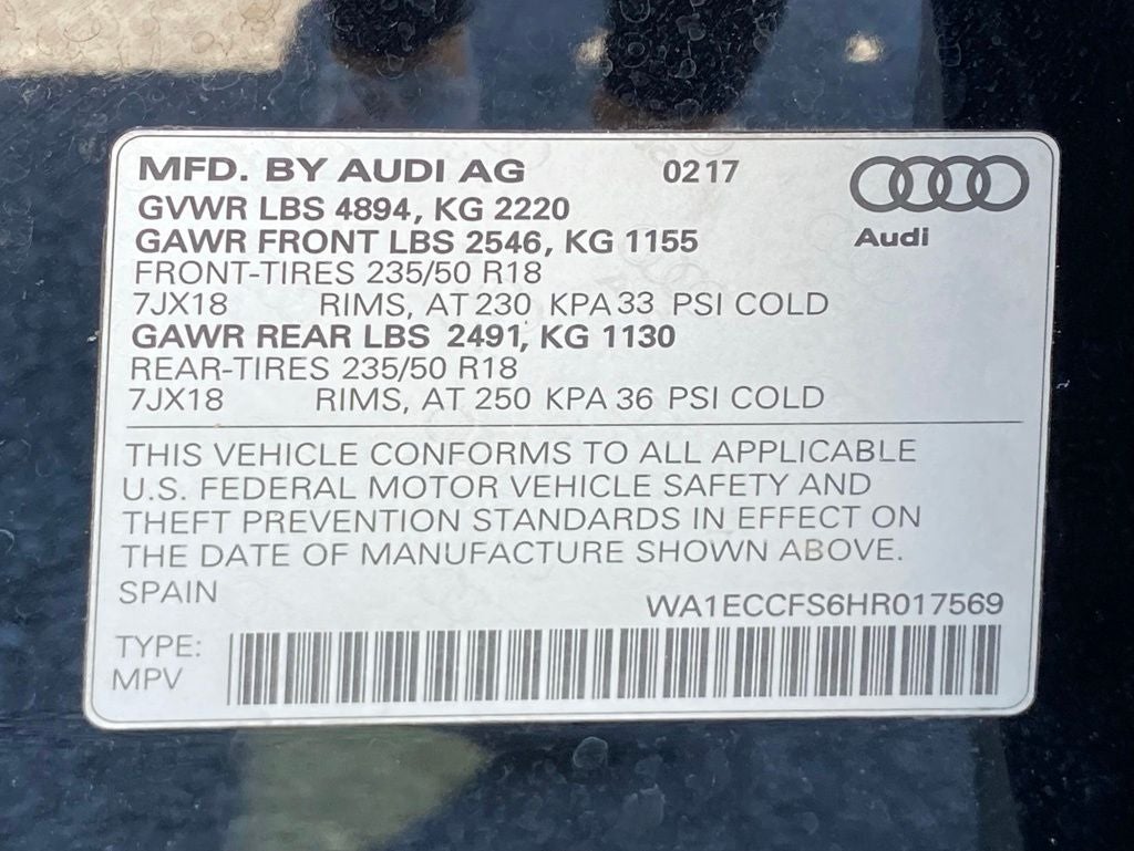 2017 Audi Q3 2.0T Premium quattro