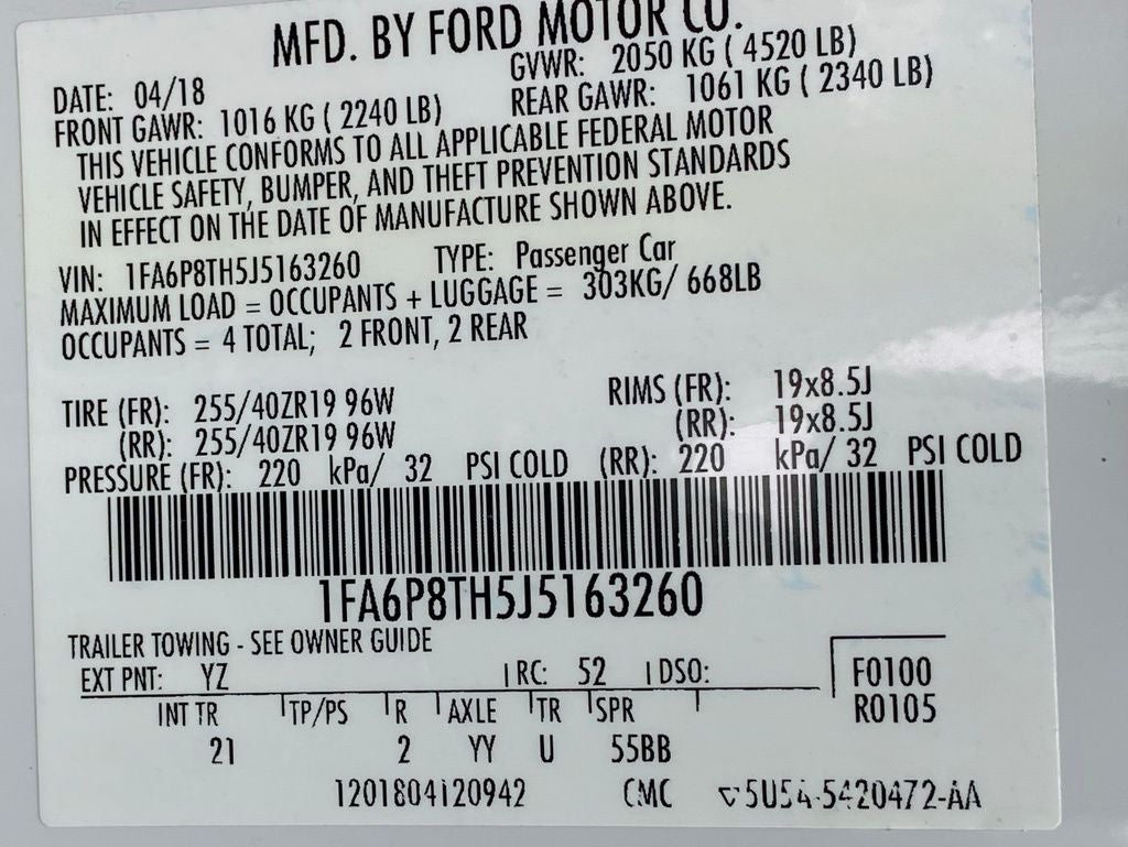 2018 Ford Mustang EcoBoost