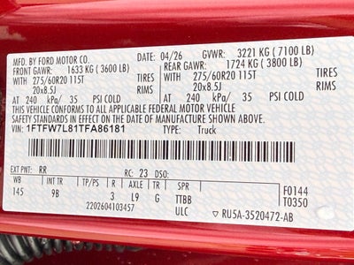 2026 Ford F-150 Platinum - 4WD / CLEAN CARFAX / ONE OWNER
