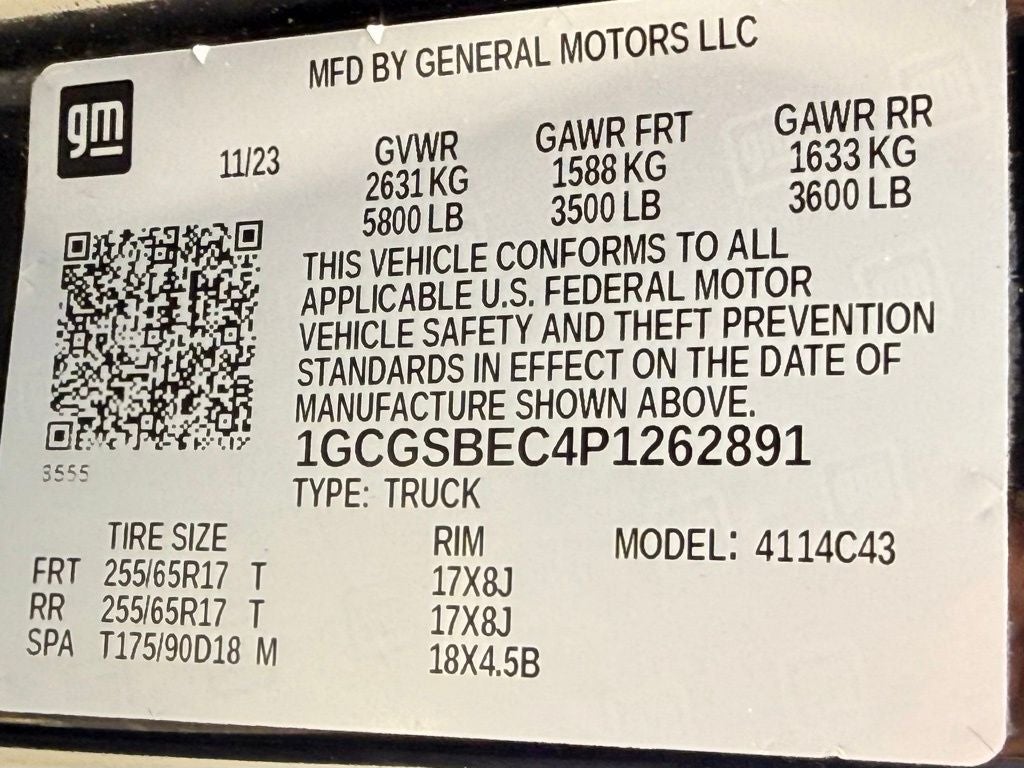 2023 Chevrolet Colorado Work Truck