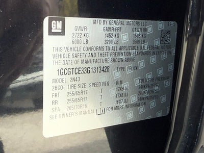 2016 Chevrolet Colorado LT APPLE CAR PLAY 4WD