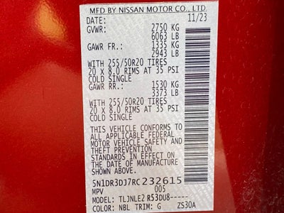 2024 Nissan Pathfinder Platinum