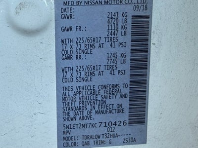 2019 Nissan Rogue Hybrid SV