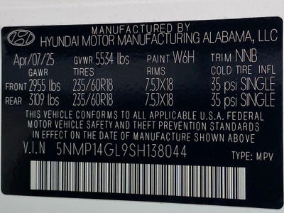 2025 Hyundai SANTA FE SE FWD