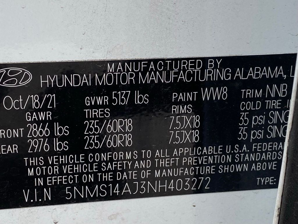 2022 Hyundai SANTA FE SE