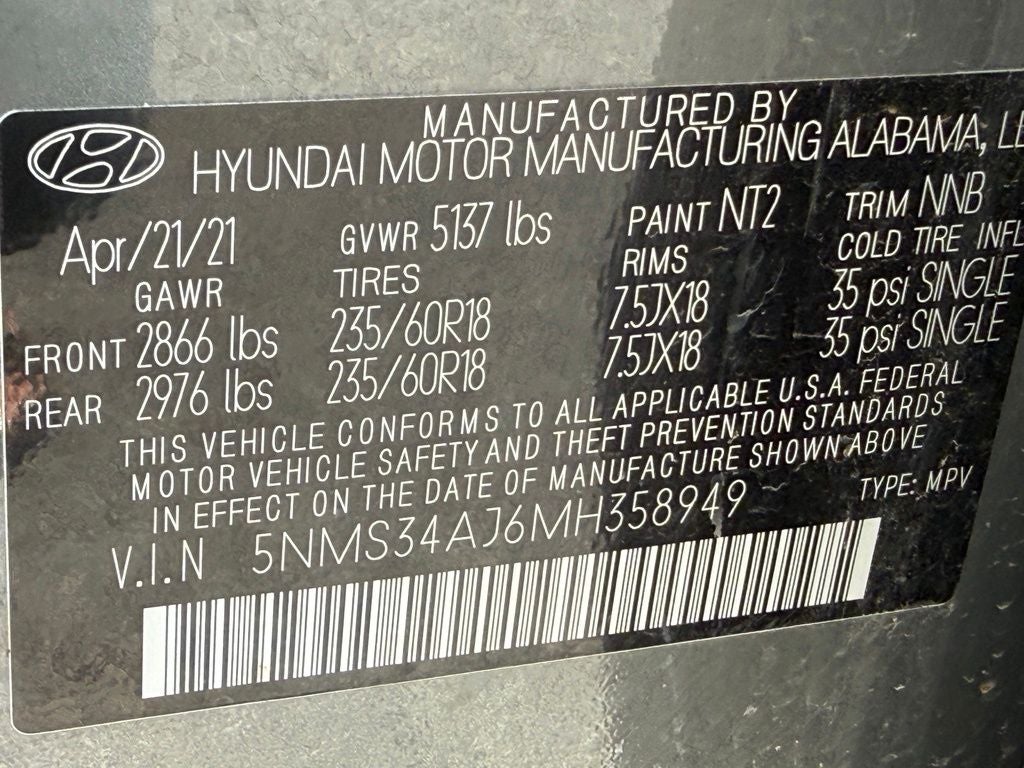 2021 Hyundai SANTA FE SEL