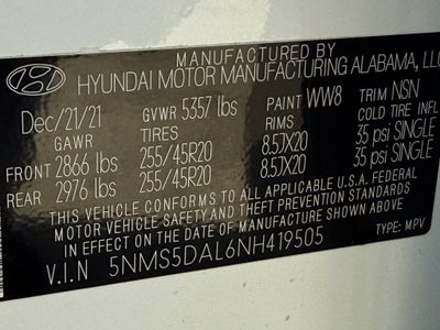 2022 Hyundai SANTA FE Calligraphy CLEAN 1 OWNER