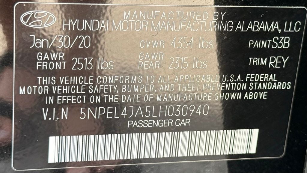 2020 Hyundai SONATA SEL