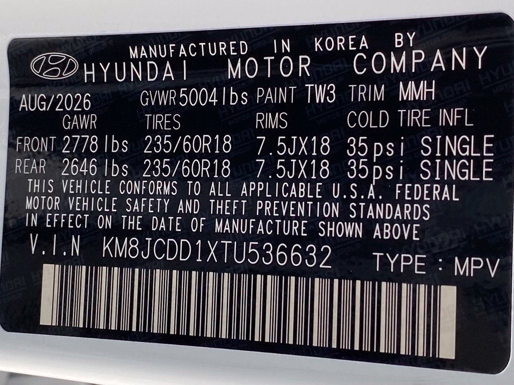 2026 Hyundai TUCSON HYBRID SEL Convenience
