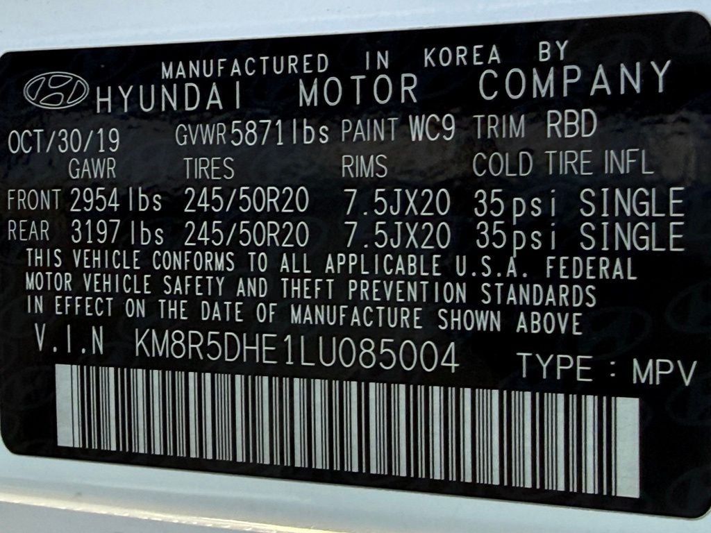 2020 Hyundai PALISADE Limited - AWD / DUAL SUNROOF