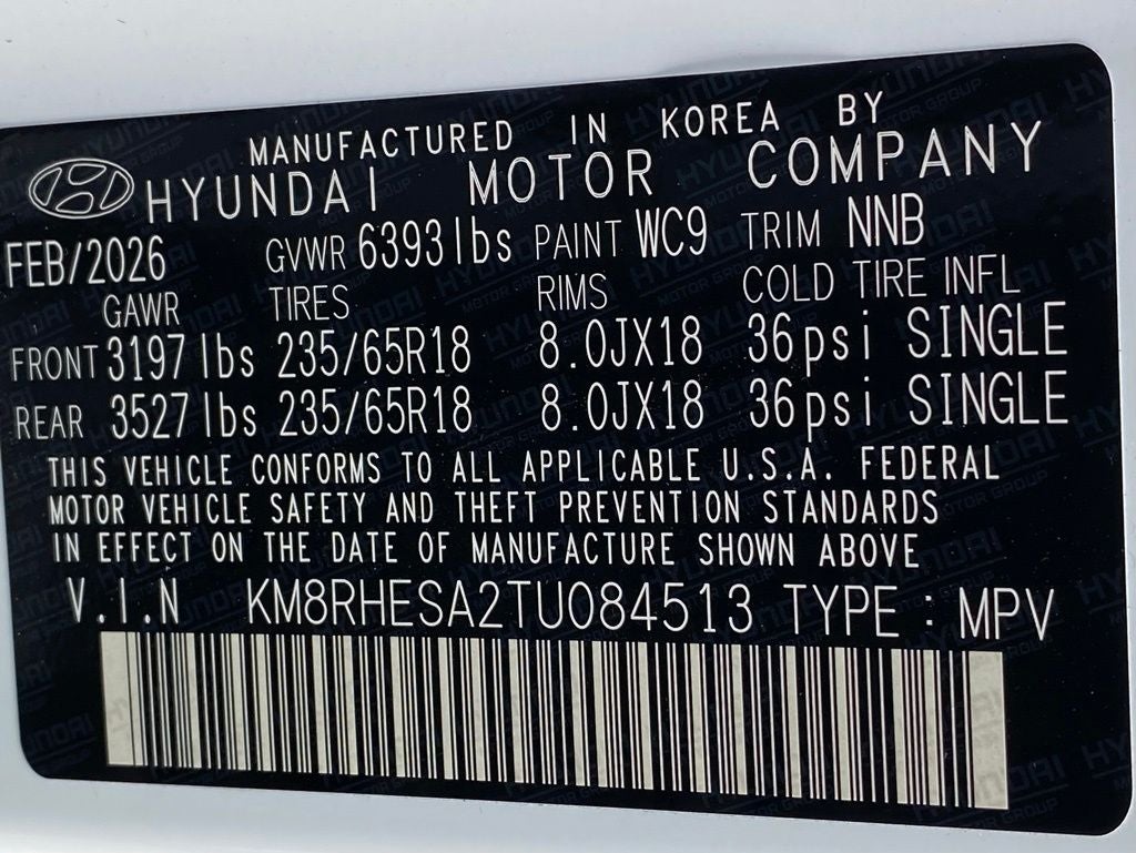 2026 Hyundai PALISADE HYBRID SEL Premium 7 Passenger