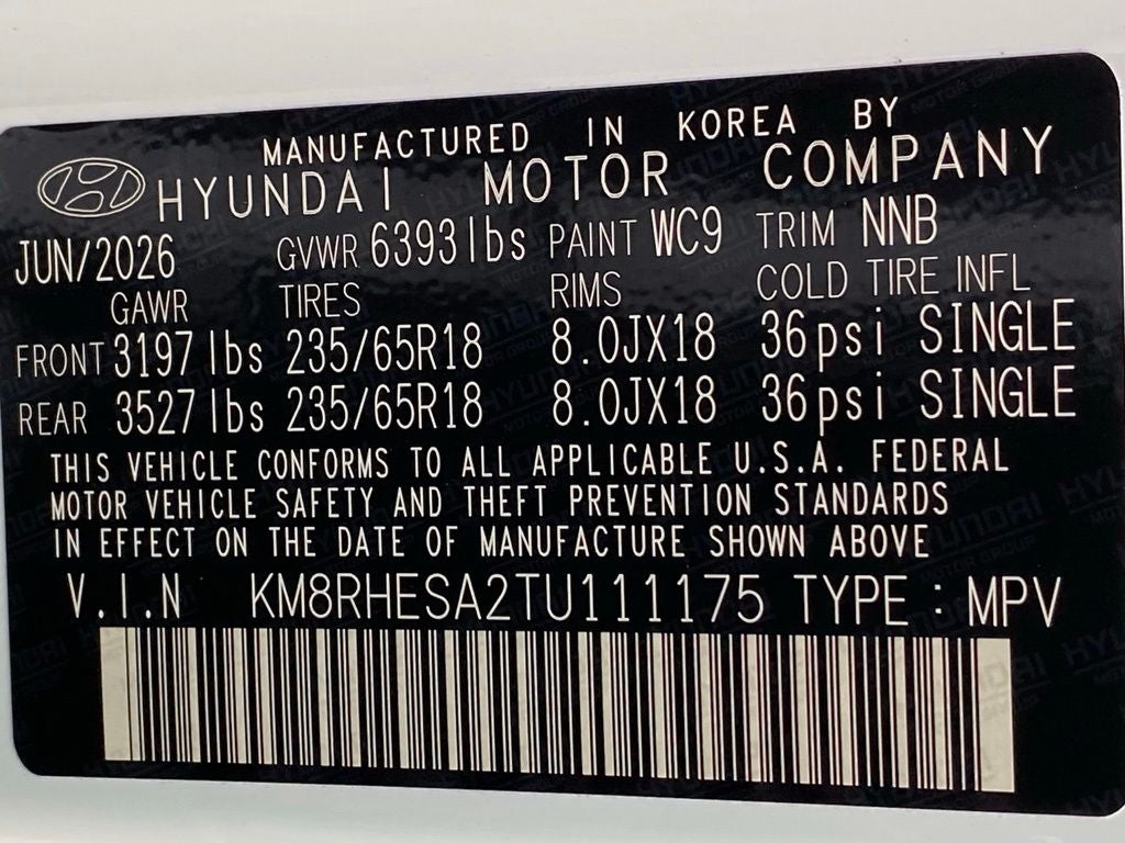 2026 Hyundai PALISADE HYBRID SEL Premium 7 Passenger