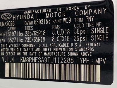 2026 Hyundai PALISADE HYBRID SEL Premium 7 Passenger