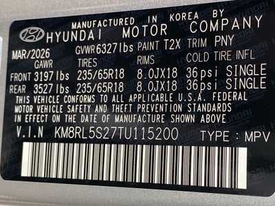 2026 Hyundai PALISADE SEL 7 Passenger