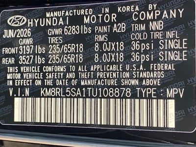 2026 Hyundai PALISADE HYBRID Blue SEL 7 Passenger