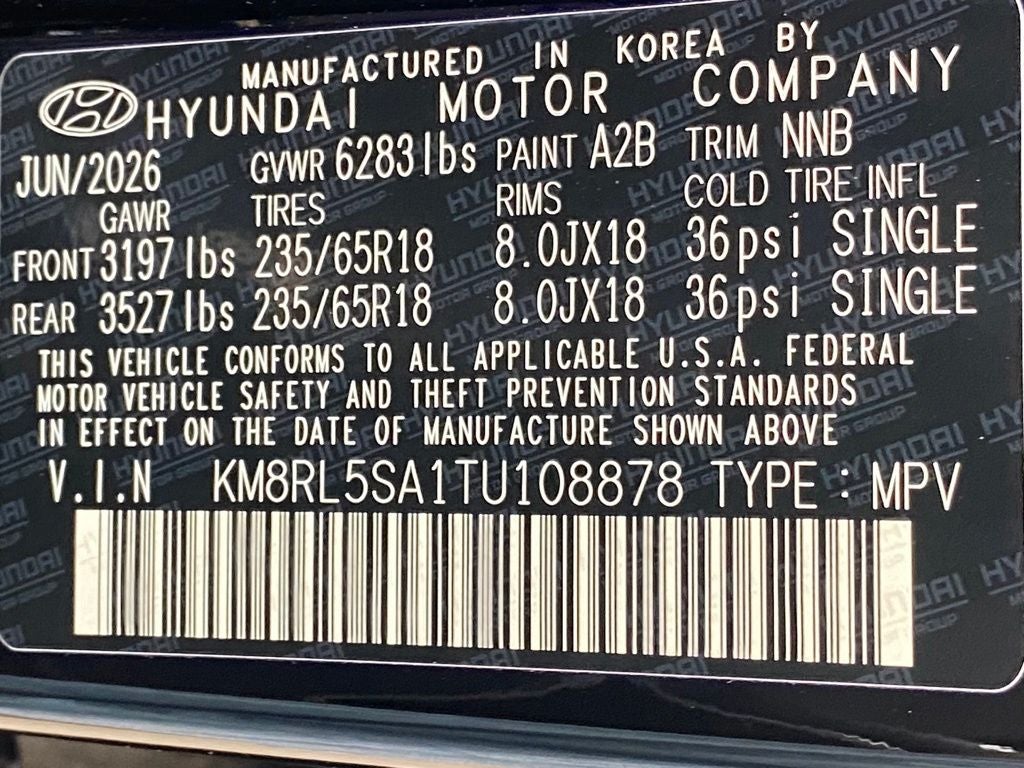2026 Hyundai PALISADE HYBRID Blue SEL 7 Passenger