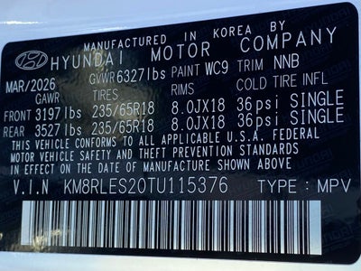 2026 Hyundai PALISADE SEL 7 Passenger