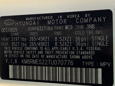2026 Hyundai PALISADE Calligraphy CPO
