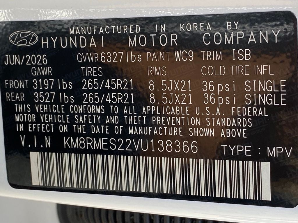 2027 Hyundai PALISADE SEL 7 Passenger