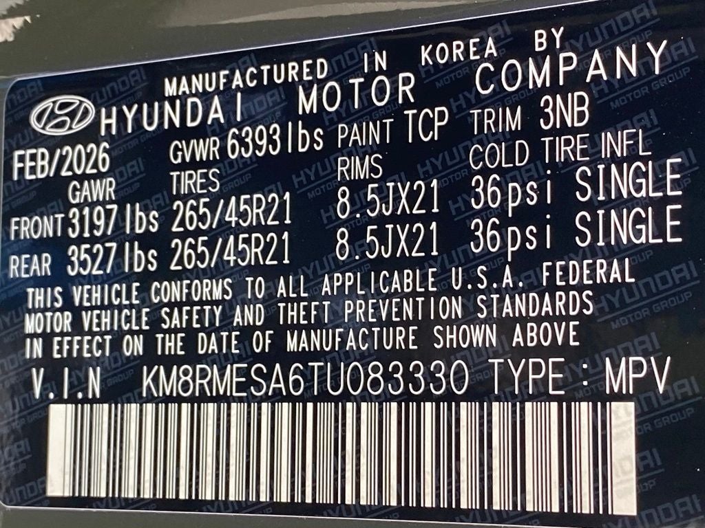 2026 Hyundai PALISADE HYBRID Calligraphy