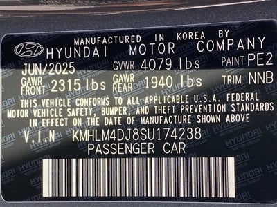 2025 Hyundai ELANTRA HYBRID SEL Sport