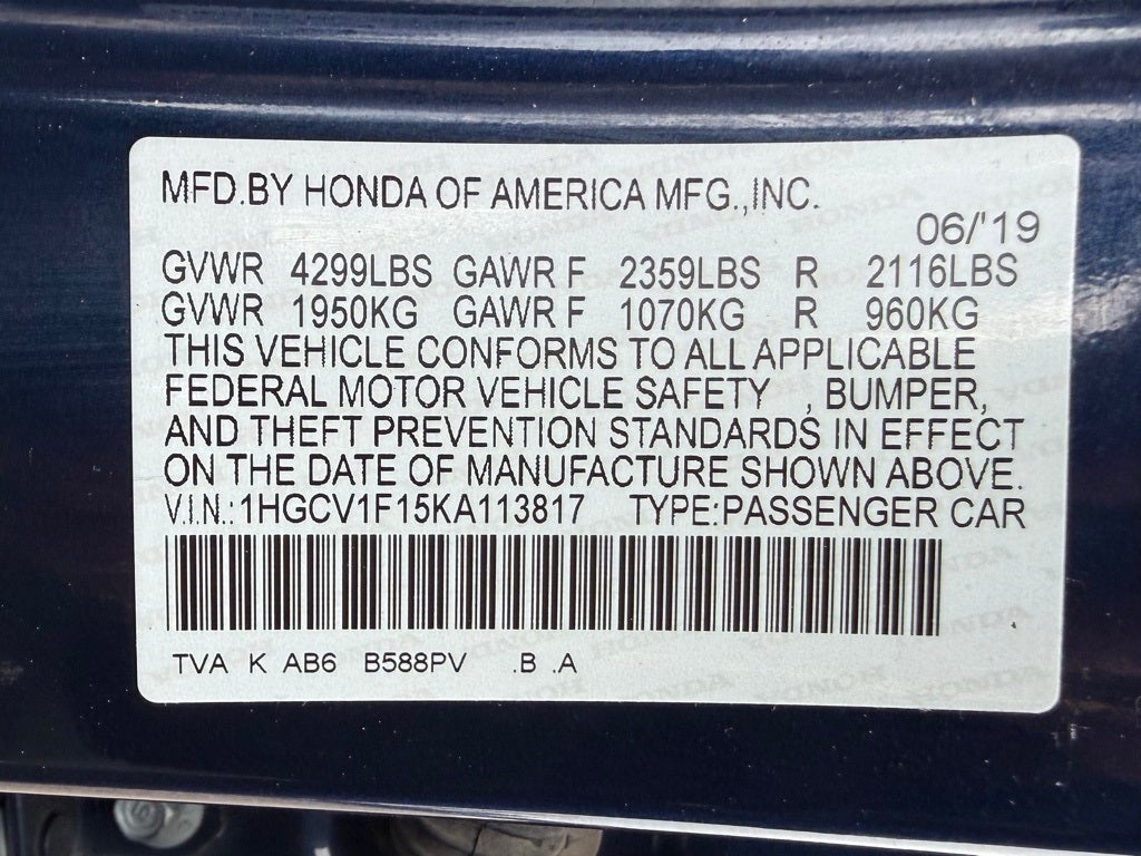 2019 Honda Accord LX