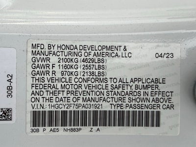 2023 Honda Accord Hybrid Sport-L SUNROOF