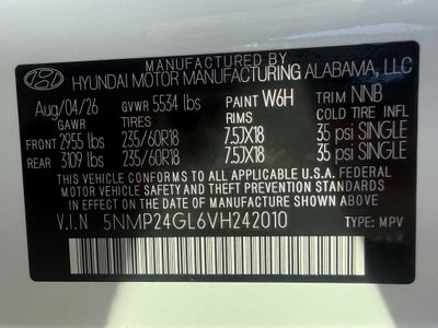 2027 Hyundai SANTA FE SEL FWD