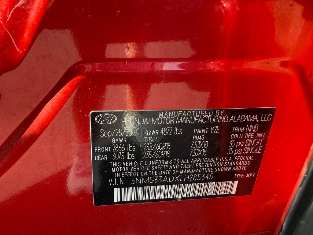 2020 Hyundai SANTA FE SEL