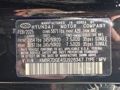 2025 Hyundai PALISADE Calligraphy Night Edition Cpo Eligible