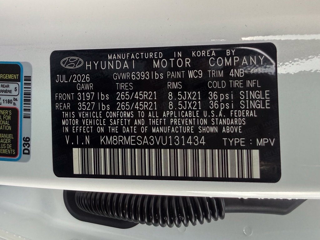 2027 Hyundai PALISADE HYBRID Calligraphy Black Ink
