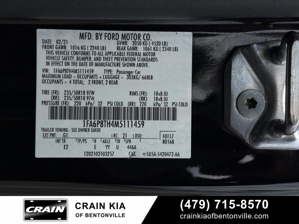 2021 Ford Mustang EcoBoost Premium - CLEAN CARFAX