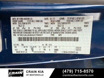 2017 Ford Escape Titanium - PANORAMIC SUNROOF / CLEAN CARFAX