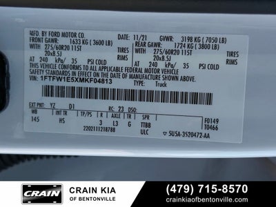 2021 Ford F-150 Lariat - 4WD / CLEAN CARFAX / ONE OWNER