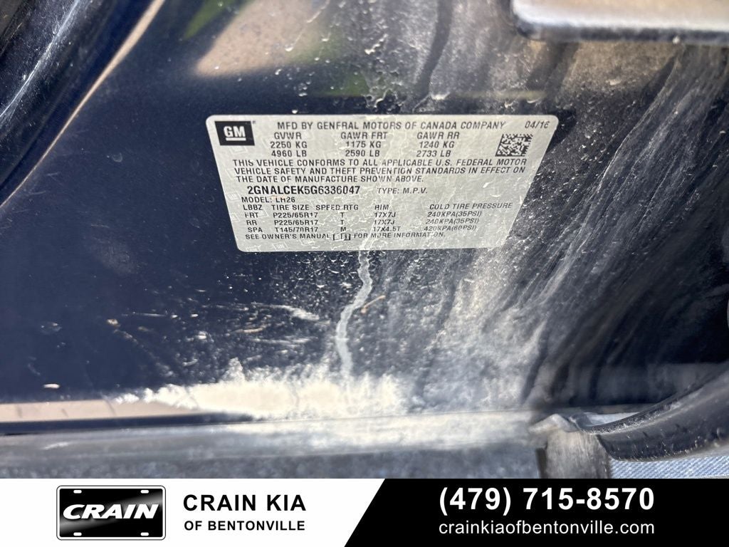 2016 Chevrolet Equinox LT - WHOLESALE / AS-IS