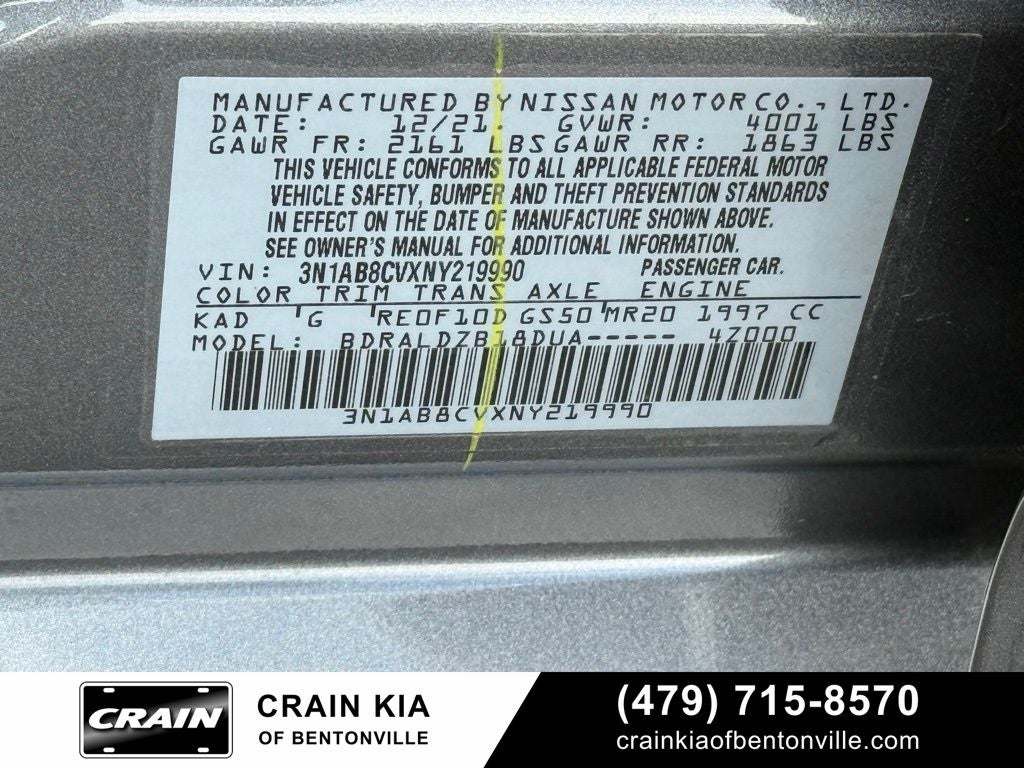 2022 Nissan Sentra SV - CLEAN CARFAX HISTORY